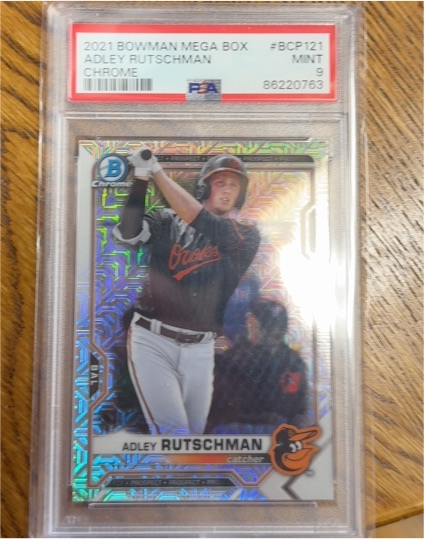 2021 Bowman Mega Box Chrome #BCP121 Adley Rutschman — front