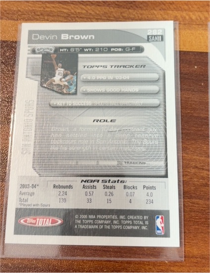 2004-05 Topps Total #282 Devin Brown — front