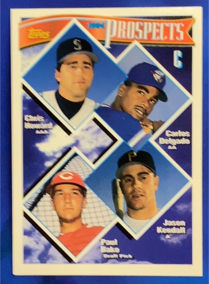 1994 Topps #686 Prospects Carlos Delgado Jason Kendall Paul Bako Chris Howard — front