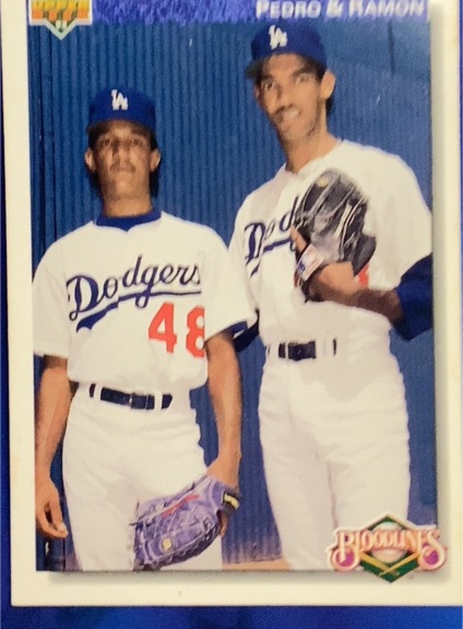 1992 Upper Deck #79 Bloodlines Pedro Martinez & Ramon Martinez — front
