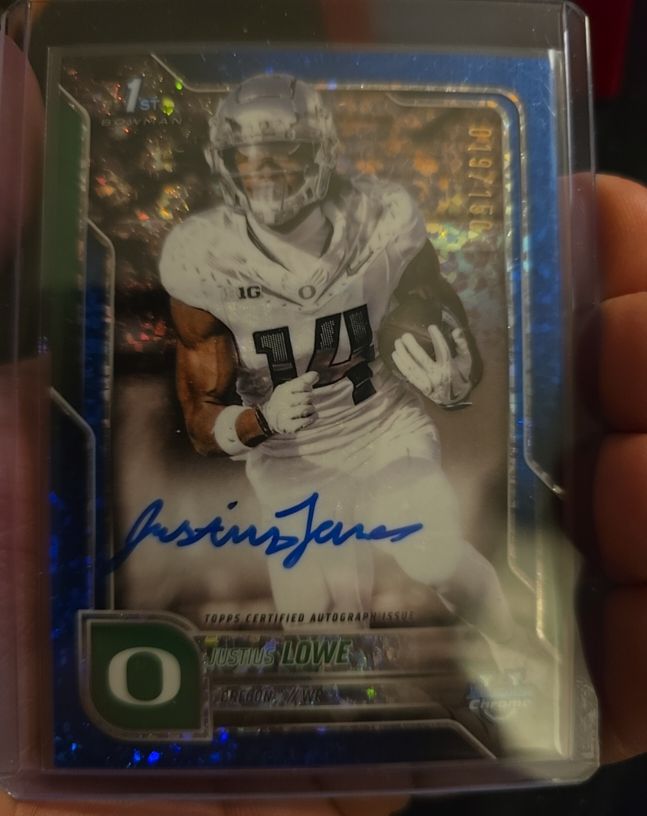 2025 Bowman Chrome University #166 Justius Lowe — front