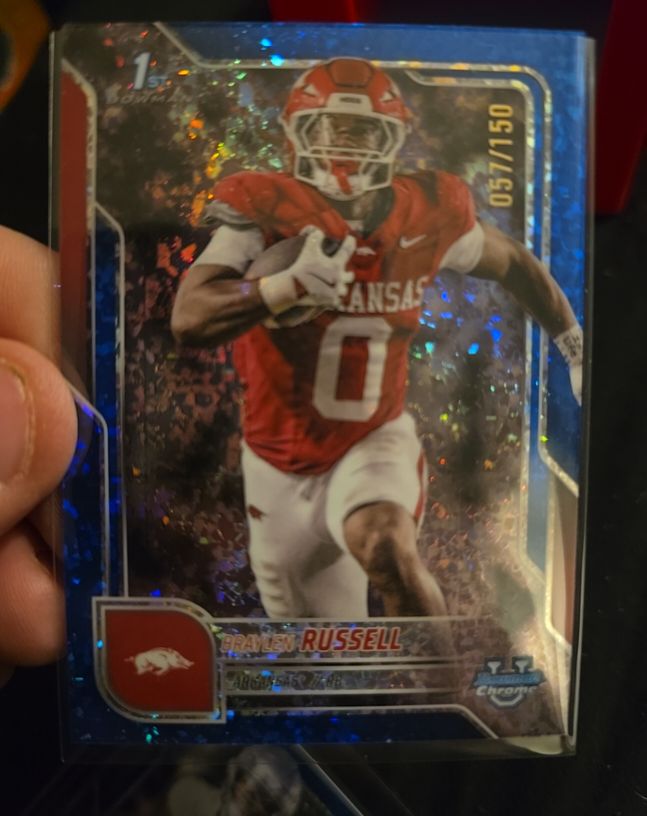 2025 Bowman Chrome University Sapphire #121 Braylen Russell — front
