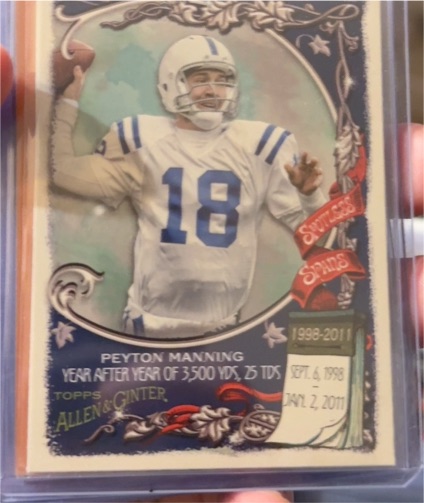 2023 Topps Composite Allen & Ginter Spotless Spans #SS-7 Peyton Manning — front