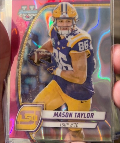 2024 Bowman University Chrome #128 Mason Taylor — front