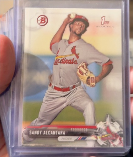 2017 Bowman #BP43 Sandy Alcantara — front