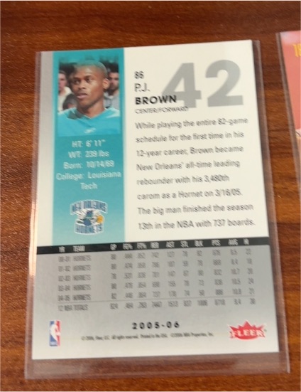 2005-06 Fleer #42 P.J. Brown — front