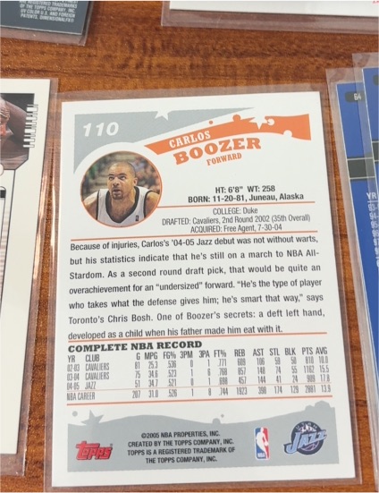 2004-05 Topps #110 Carlos Boozer — front