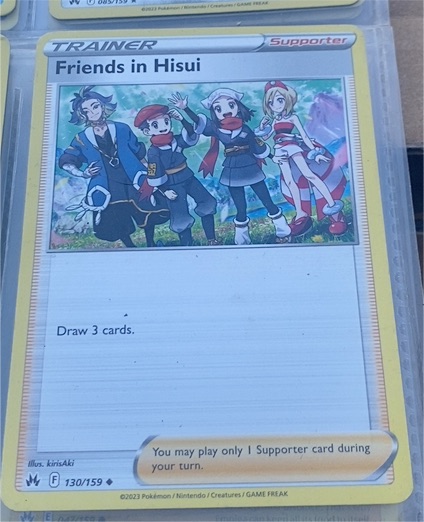 2023 Pokémon Crown Zenith #130 Friends in Hisui — front