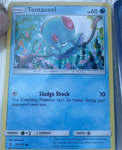 2017 Pokemon Sun & Moon Guardians Rising #23 Tentacool — front