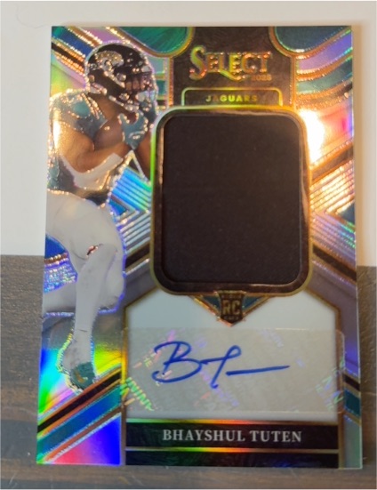2025 Panini Select #RSI-BTN Bhayshul Tuten Rookie Patch Autograph — front
