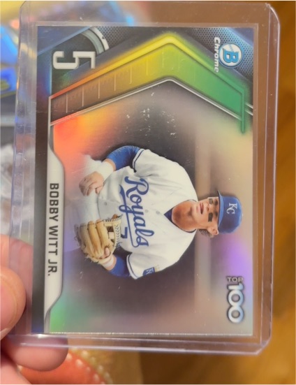 2022 Bowman Chrome Top 100 #BTP-5 Bobby Witt Jr. — front