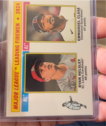 2025 Topps Heritage #205 Emmanuel Clase / Ryan Helsley — front