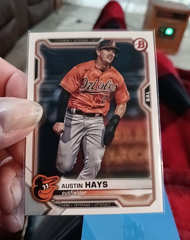 2021 Bowman #50 Austin Hays — front