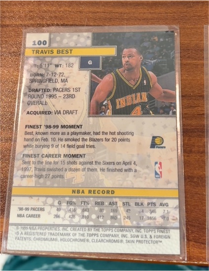 1998 Topps Finest #100 Travis Best — front