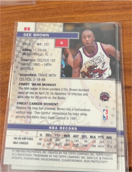 1998-99 Topps Finest #89 Dee Brown — front
