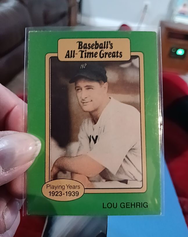 1987 Hygrade Baseball's All-Time Greats Lou Gehrig — front