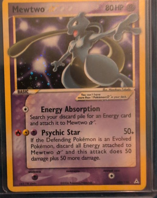 2006 Pokémon EX Holon Phantoms #103 Mewtwo Gold Star — front