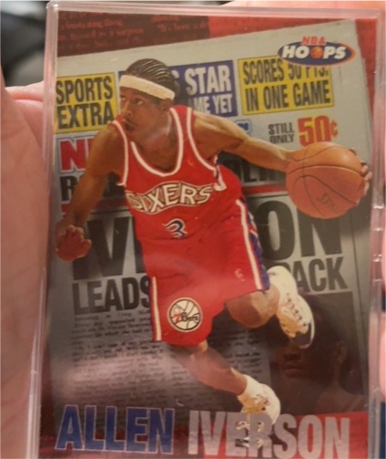 1997-98 NBA Hoops Rookie Headliners #RH8 Allen Iverson — front