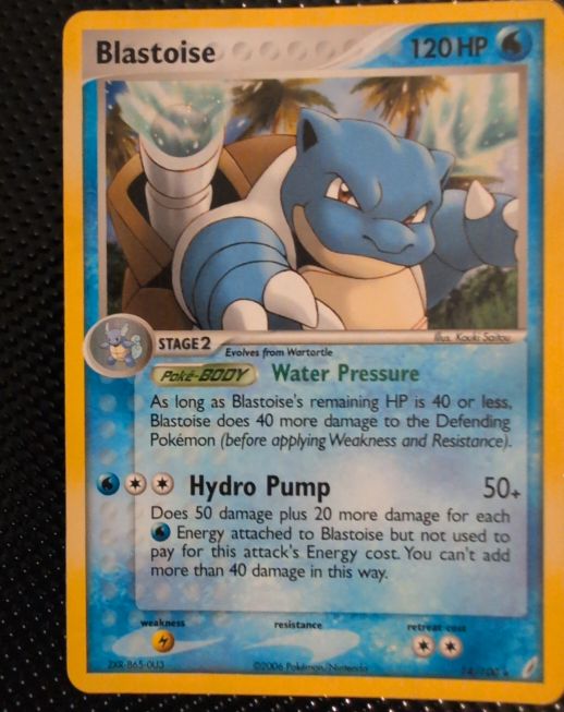 2006 Pokémon EX Crystal Guardians #14 Blastoise — front