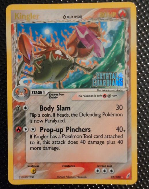 2006 Pokémon EX Crystal Guardians #22 Kingler — front