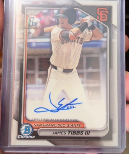 2024 Bowman Draft Chrome Prospect Autographs #CPA-JT James Tibbs III — front