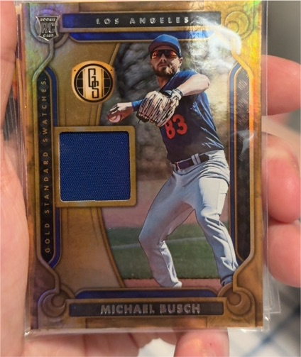 2023 Panini Chronicles Gold Standard Swatches #GSS-MB Michael Busch — front