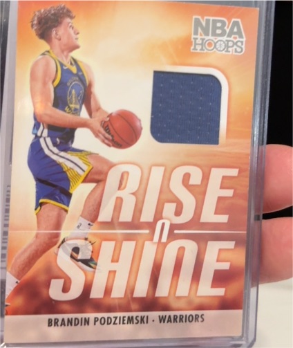 2023-24 Panini NBA Hoops #RS-POD Brandin Podziemski Rise N Shine Patch — front