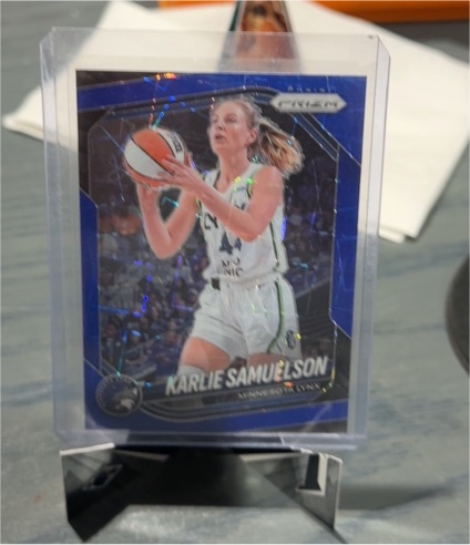 2025 Panini Prizm WNBA #102 Karlie Samuelson Blue Velocity Minnesota Lynx — front