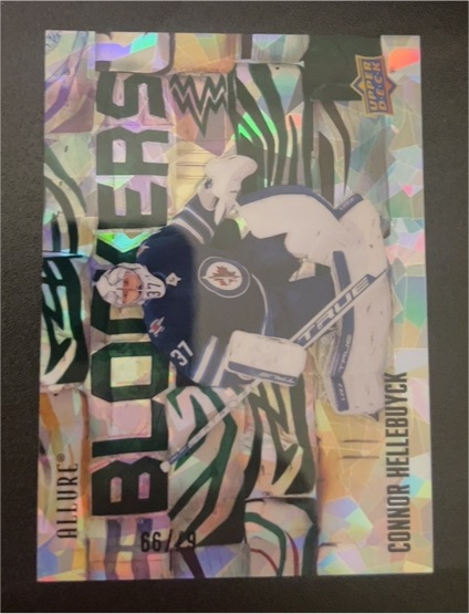 2020-21 Upper Deck Series 1 Dazzlers Blue #DZ-49 Connor Hellebuyck — front