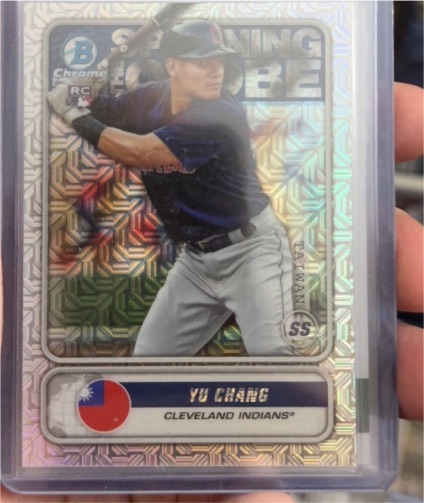 2020 Bowman Chrome Spanning the Globe #STG-YC Yu Chang — front