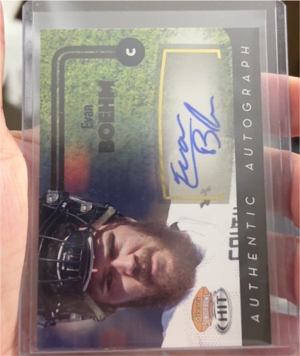 2016 Sage Hit #A76 Evan Boehm — front