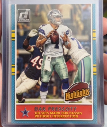 2017 Donruss #4 Dak Prescott Highlights — front