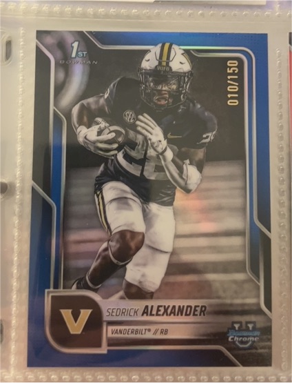2025 Bowman Chrome University #14 Sedrick Alexander — front