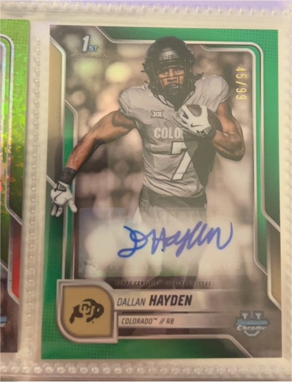 2025 Bowman Chrome University #132 Dallan Hayden — front