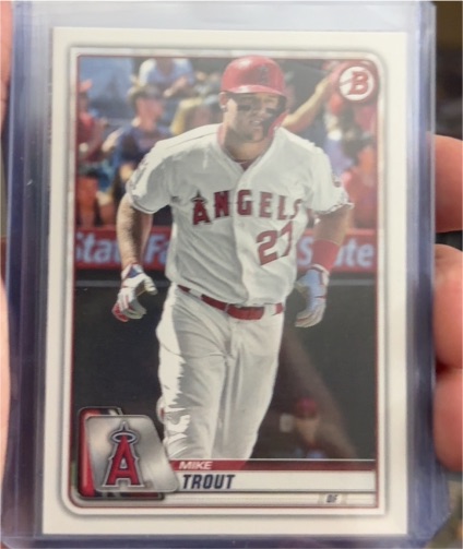 2020 Bowman #1 Mike Trout — front