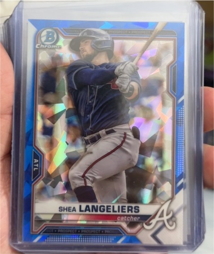 2021 Bowman Chrome Sapphire #BCP-28 Shea Langeliers — front