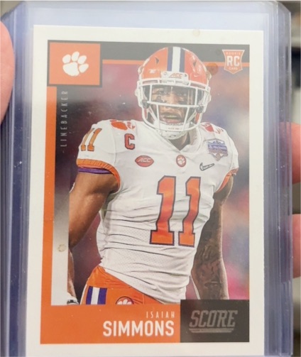 2020 Panini Score #346 Isaiah Simmons — front