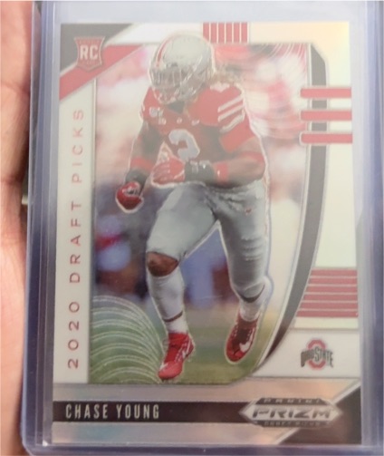 2020 Panini Prizm Draft Picks #130 Chase Young Rookie Card — front
