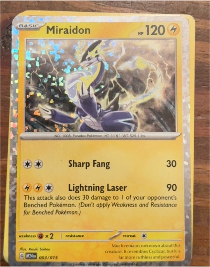 2024 Pokémon McDonald's Promo #003 Miraidon — front