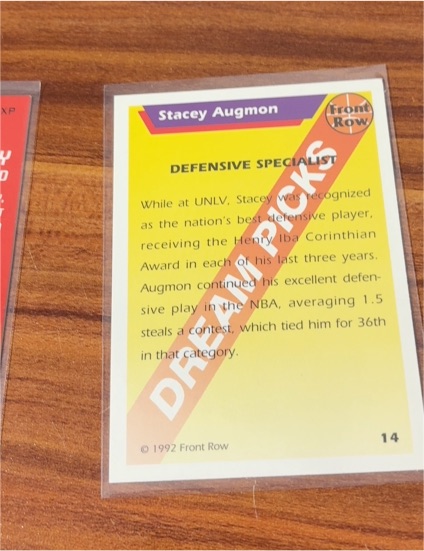 1992 Front Row #14 Stacey Augmon — front