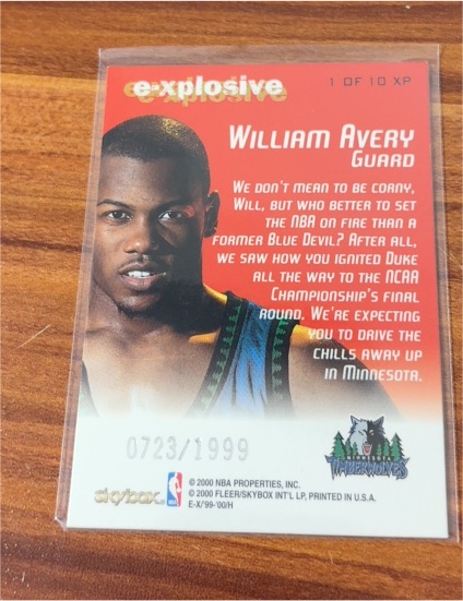 1999-00 Skybox E-Xplosive #XP1 William Avery — front