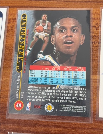 1994-95 Topps Stadium Club #49 B.J. Armstrong — front