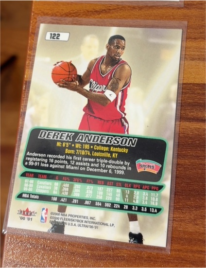 2000-01 Fleer Ultra #122 Derek Anderson — front