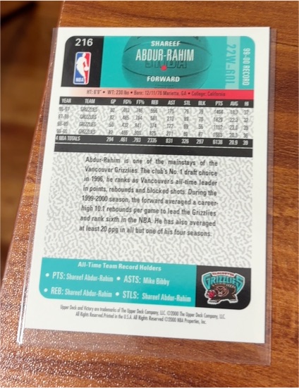 1996-97 Topps #128 Shareef Abdur-Rahim — front