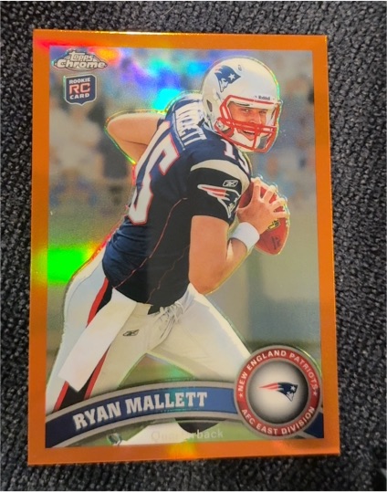 2011 Topps Chrome #122 Ryan Mallett Orange Refractor Rookie Card — front
