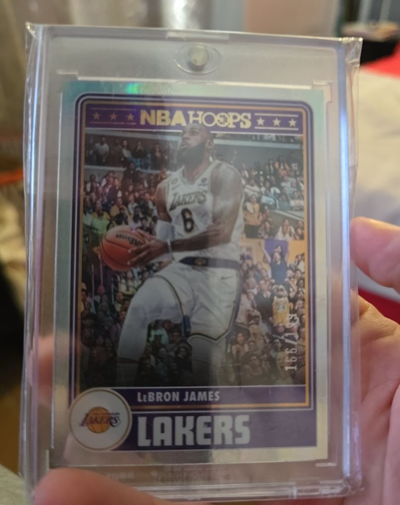 2023-24 Panini NBA Hoops Premium Stock Silver Prizm #149 LeBron James — front