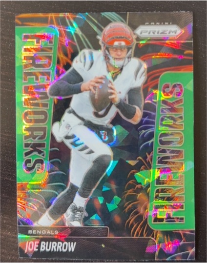 2023 Panini Prizm Fireworks #F-8 Joe Burrow — front
