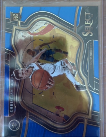 2022-23 Panini Select #85 Christian Braun Denver Nuggets Blue RC — front