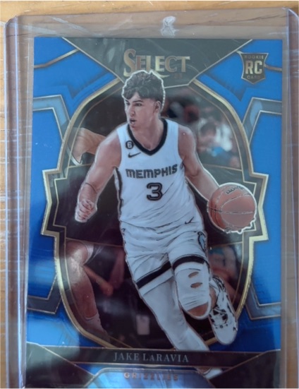 2022-23 Panini Select #94 Jake LaRavia Blue Concourse Rookie — front