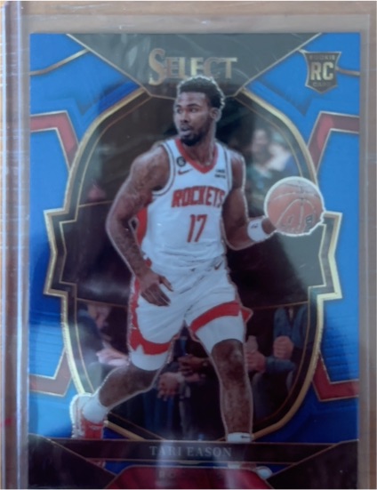 2022-23 Panini Select Concourse Blue #82 Tari Eason RC Houston Rockets — front